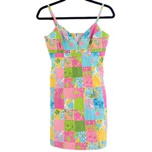 Lilly Pulitzer Spaghetti Strap Patchwork Dress size 4